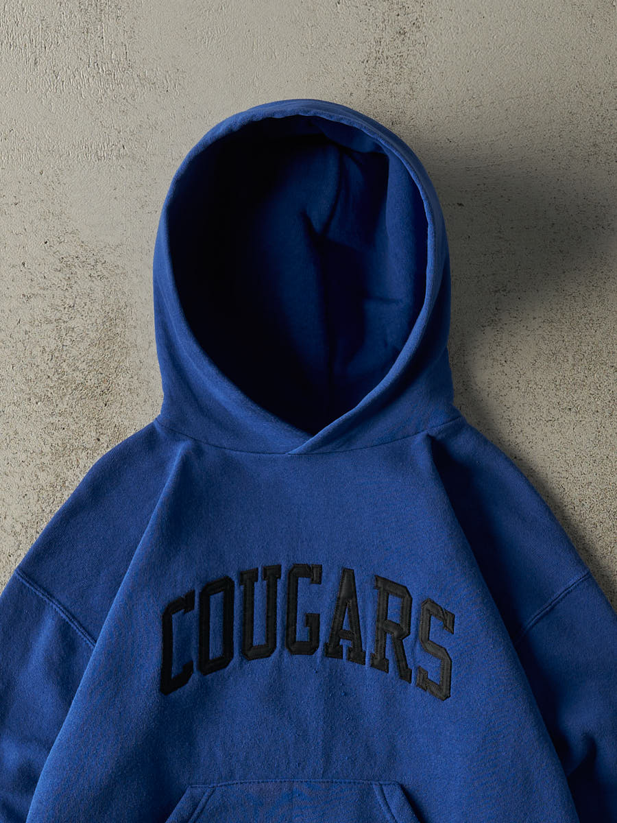 Vintage Y2K Blue Cougars Embroidered Russell Athletics Hoodie (XS/S)