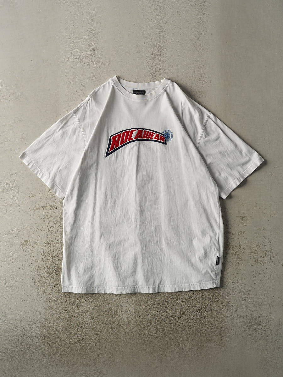 Vintage Y2K White Rocawear Embroidered Tee (XXXL)