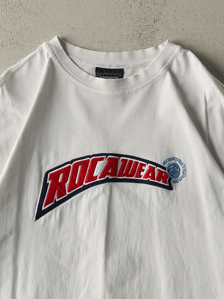 Vintage Y2K White Rocawear Embroidered Tee (XXXL)