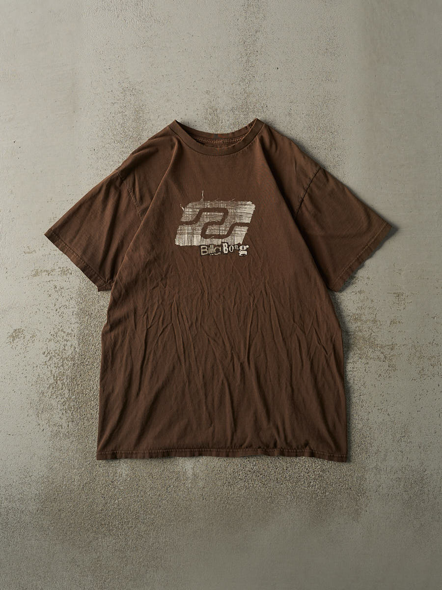 Vintage Y2K Chocolate Brown Billabong Tee (L/XL)