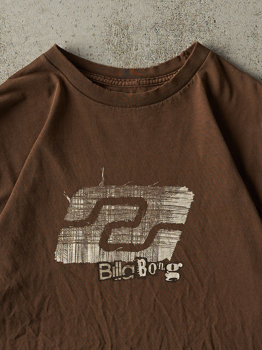 Vintage Y2K Chocolate Brown Billabong Tee (L/XL)