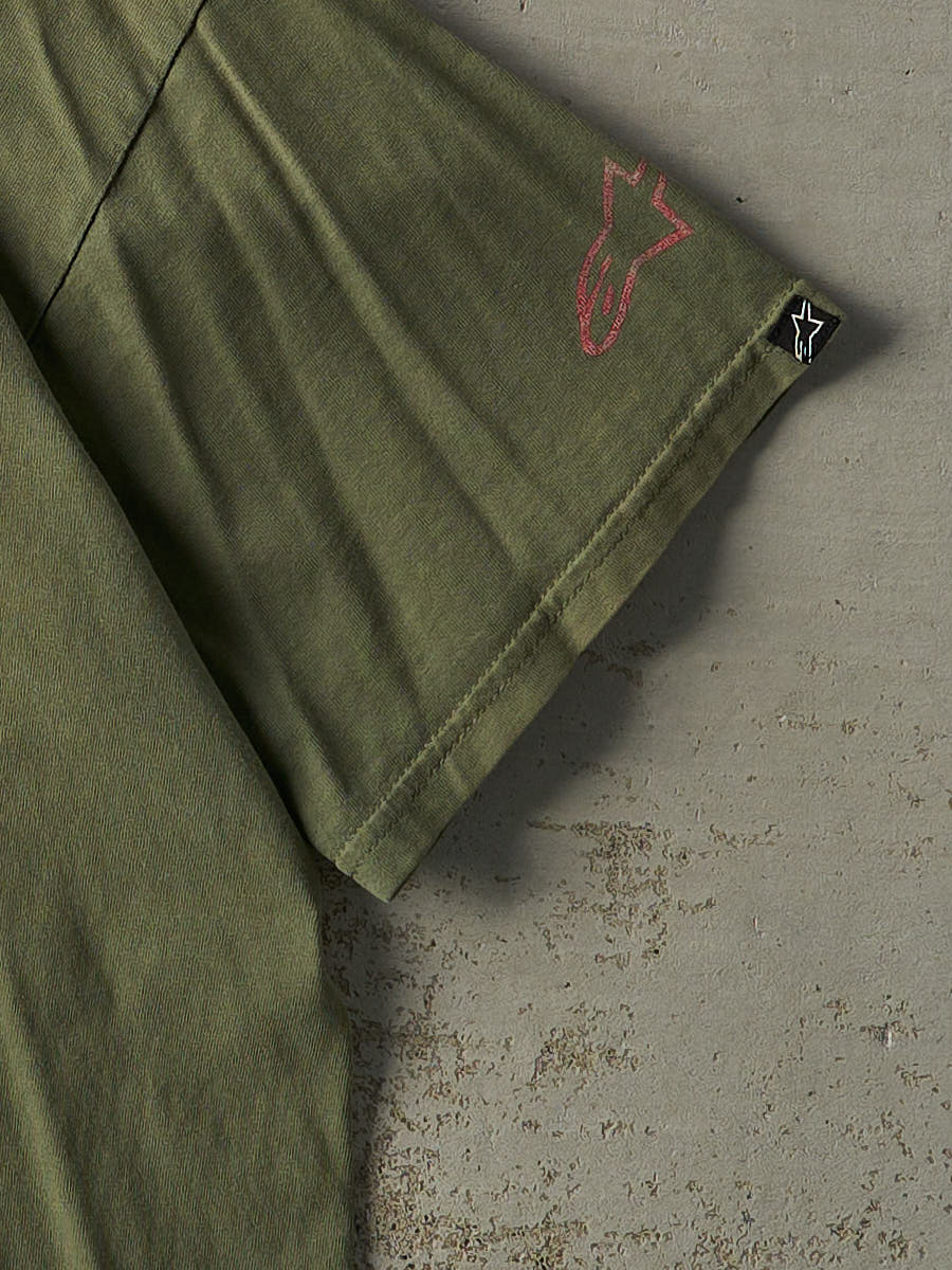 Vintage Y2K Sun Faded Green Alpine Stars Tee (L/XL)