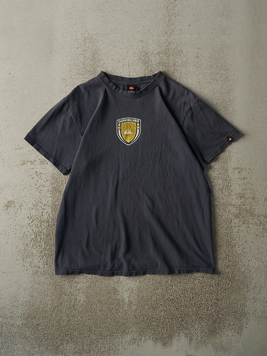 Vintage Y2K Navy Blue Quiksilver Logo Tee (M)