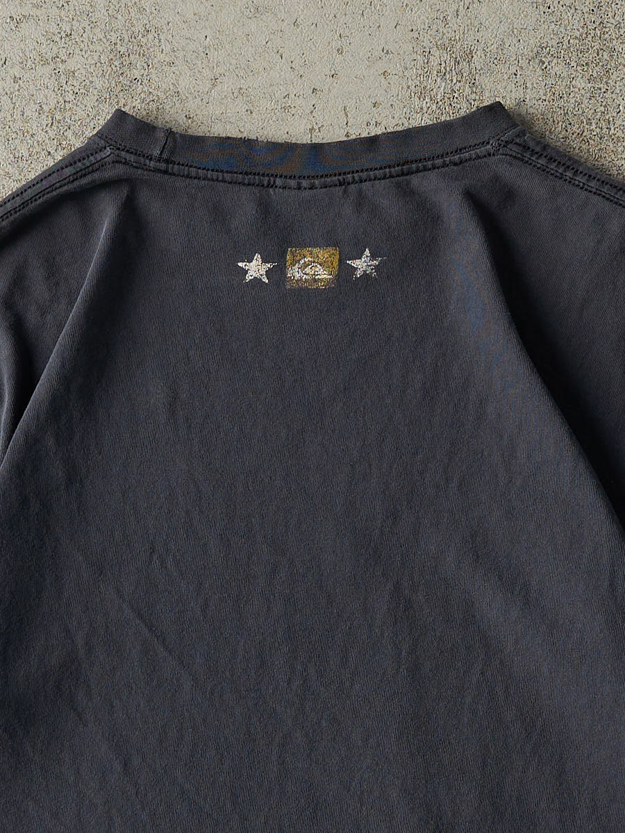 Vintage Y2K Navy Blue Quiksilver Logo Tee (M)