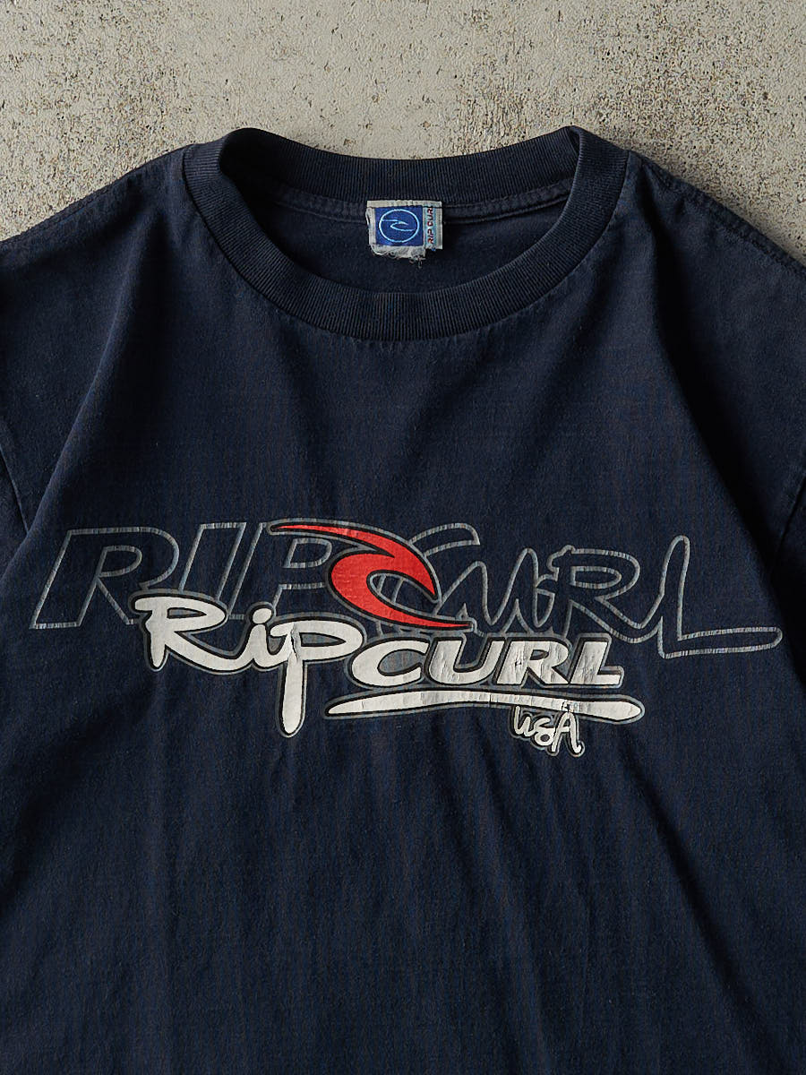 Vintage Y2K Navy Blue Rip Curl Tee (M/L)