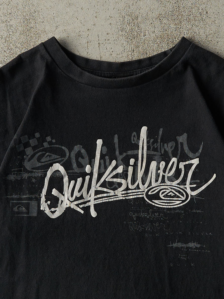 Vintage Y2K Black Quiksilver Logo Tee (L/XL)