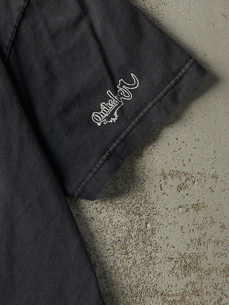 Vintage Y2K Faded Black Quiksilver Boarding Development Logo Tee (L/XL)