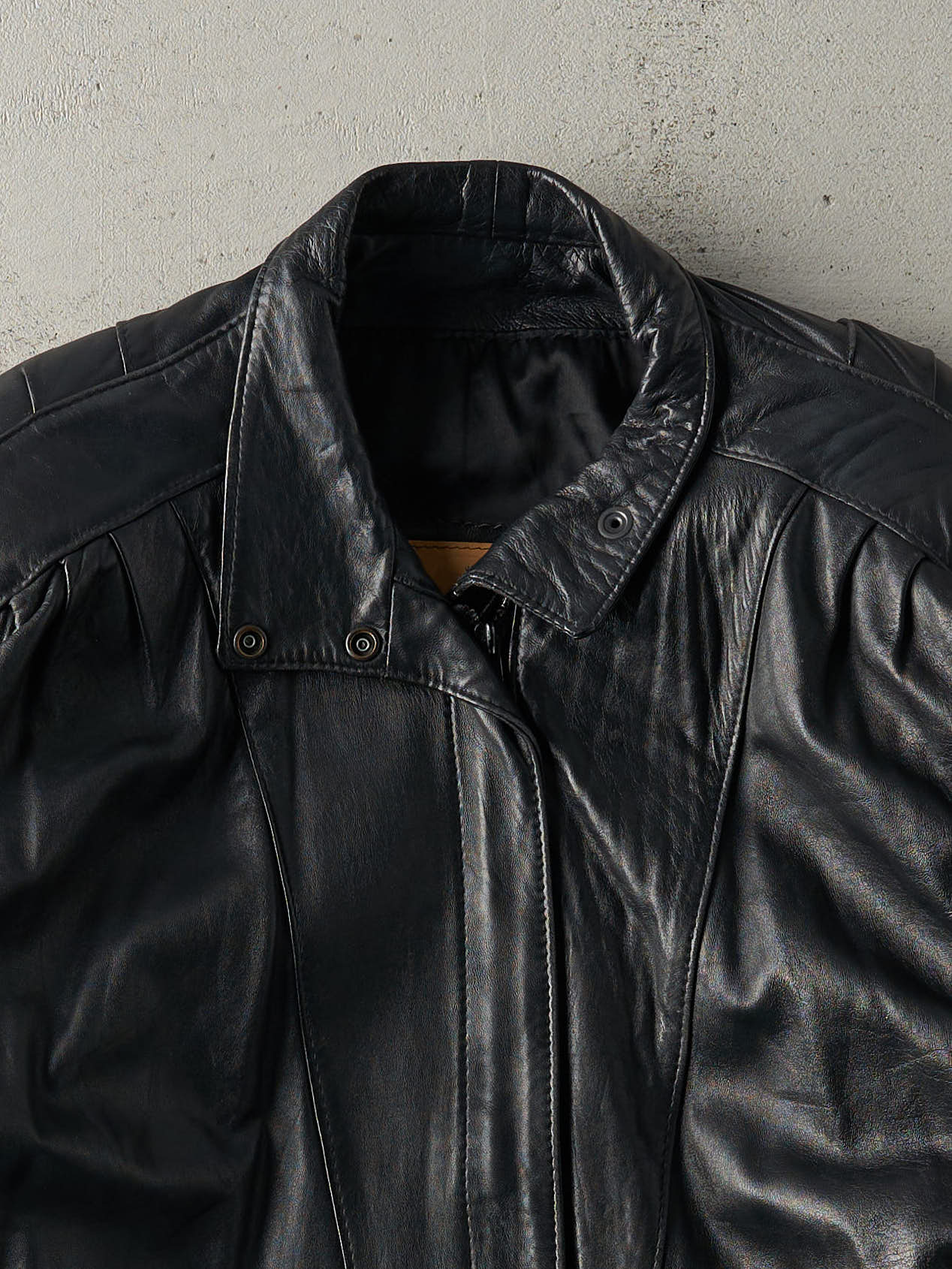 Vintage 90s Black The Olde Hide House Leather Jacket (M)