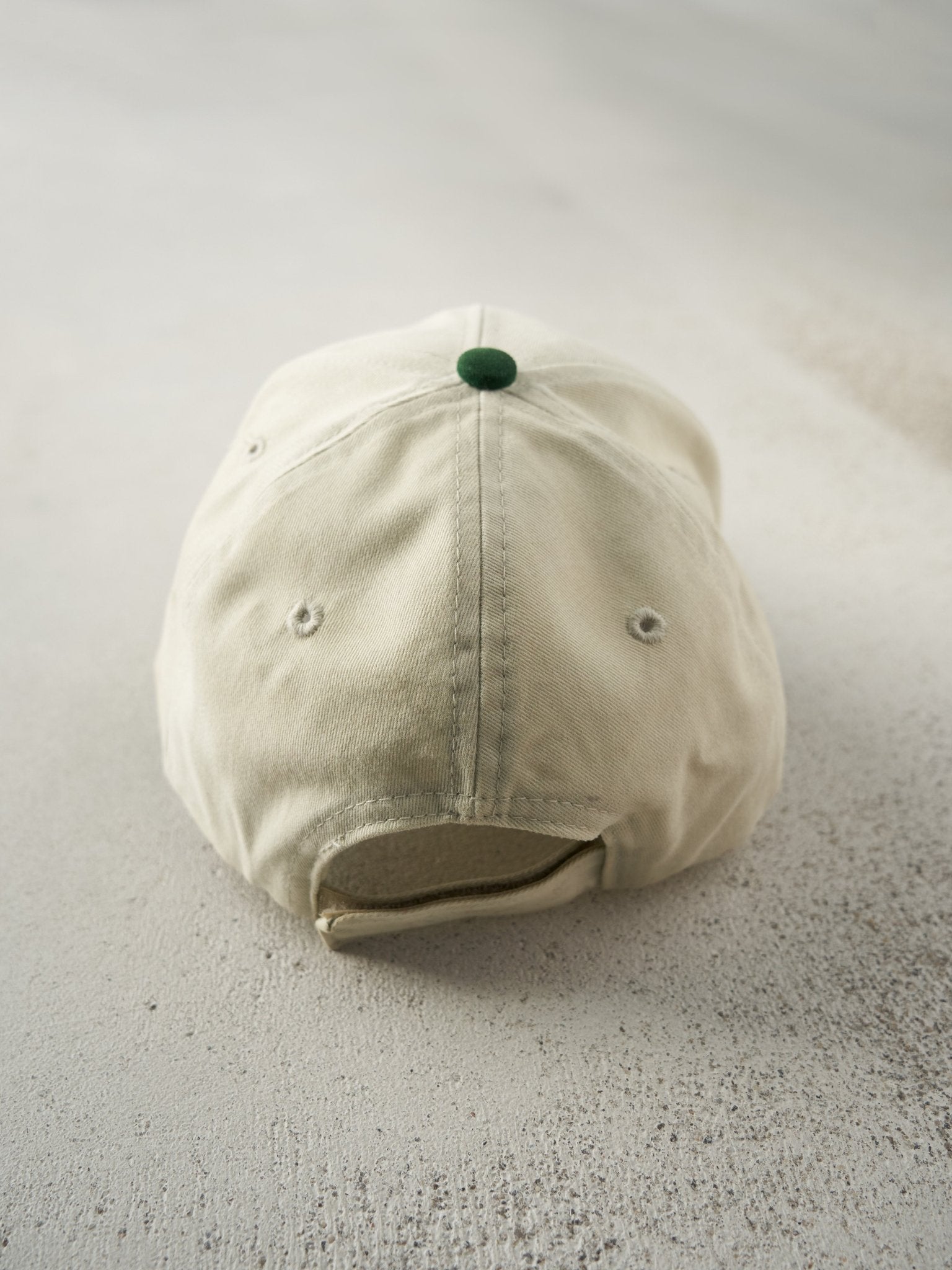 Vintage 90s Beige & Green Embroidered UniTech Services Group Velcro Hat