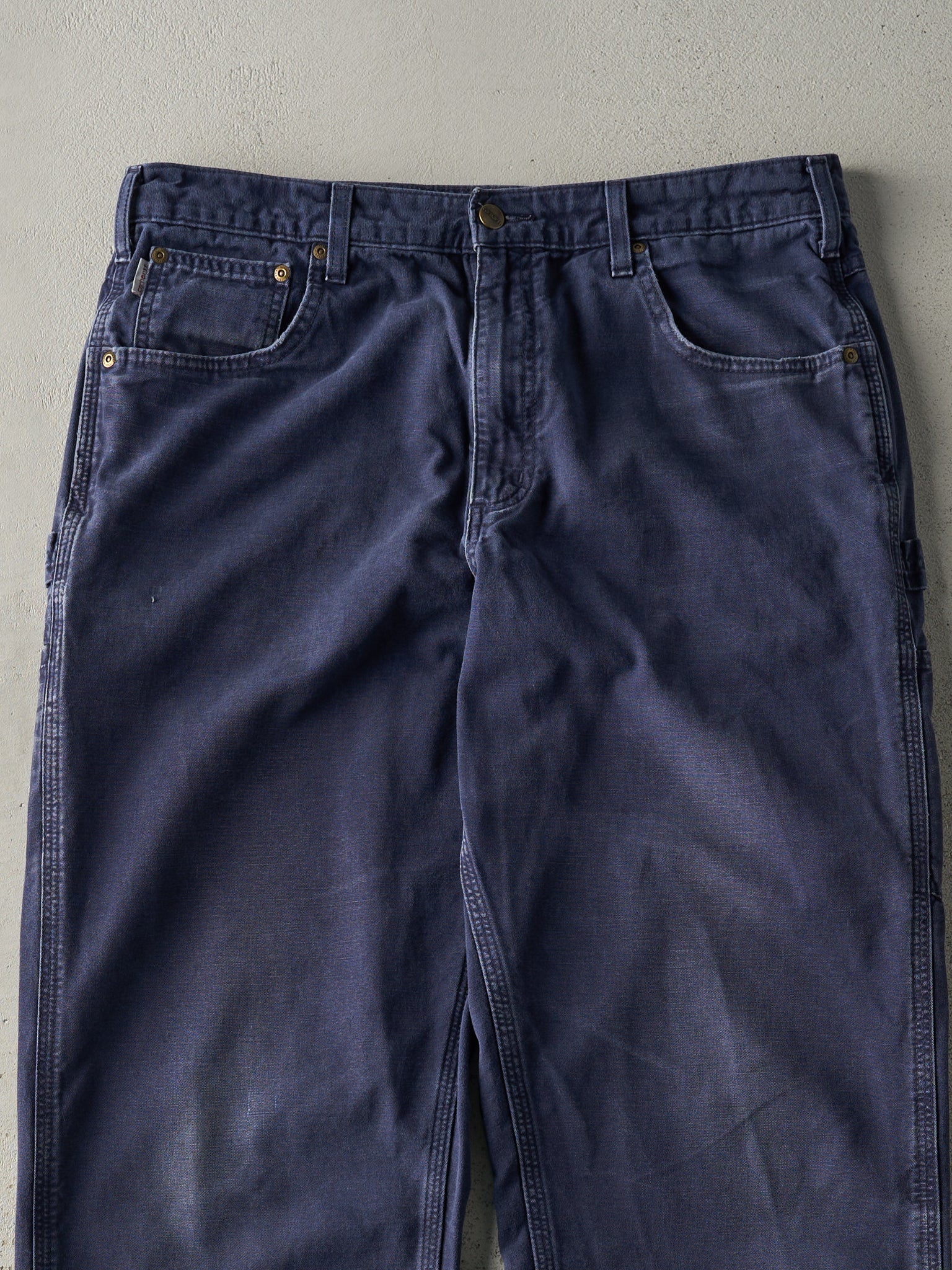 Vintage Y2K Navy Blue Carhartt Lightweight Carpenter Pants (35.5x32)