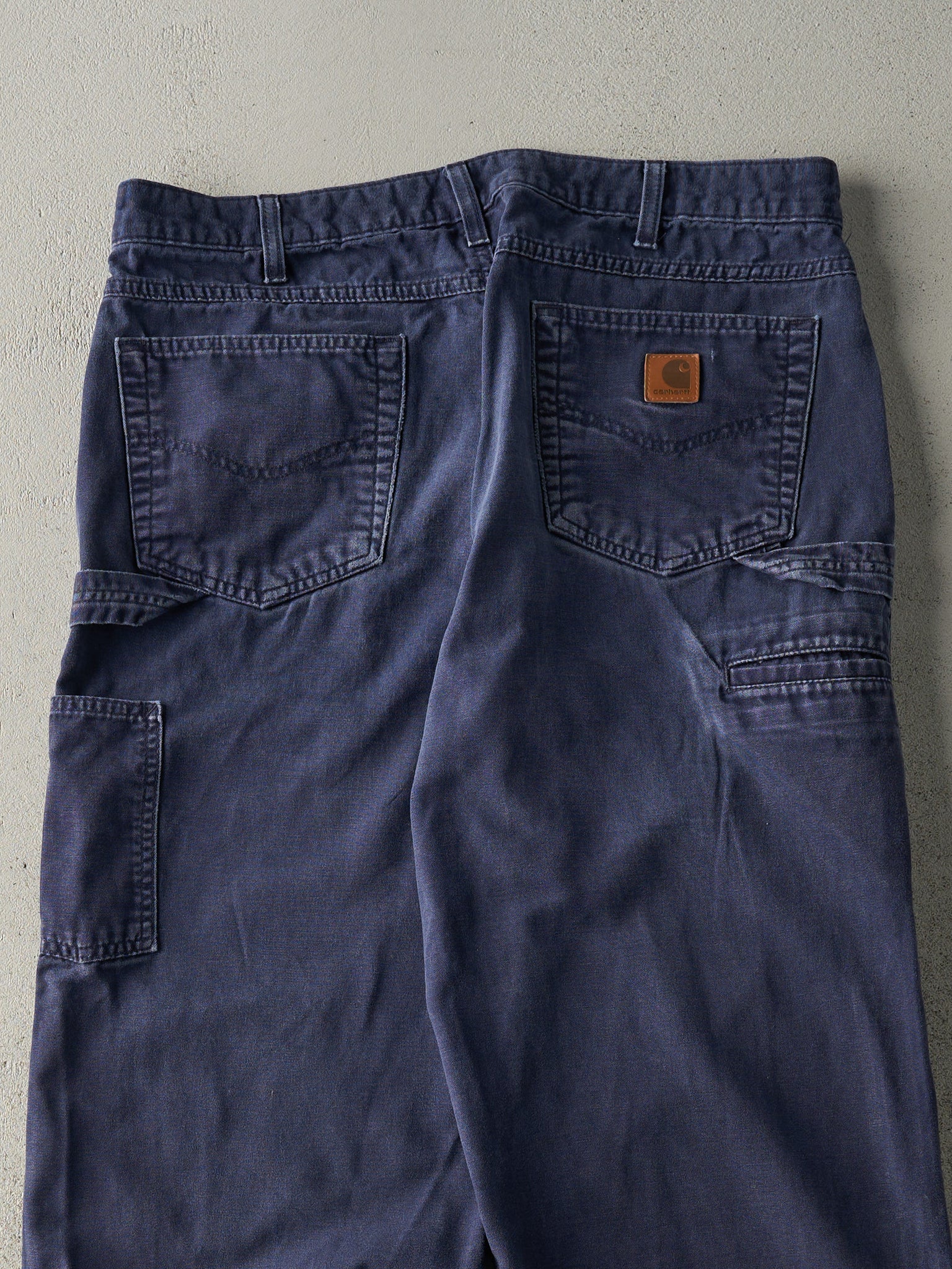 Vintage Y2K Navy Blue Carhartt Lightweight Carpenter Pants (35.5x32)