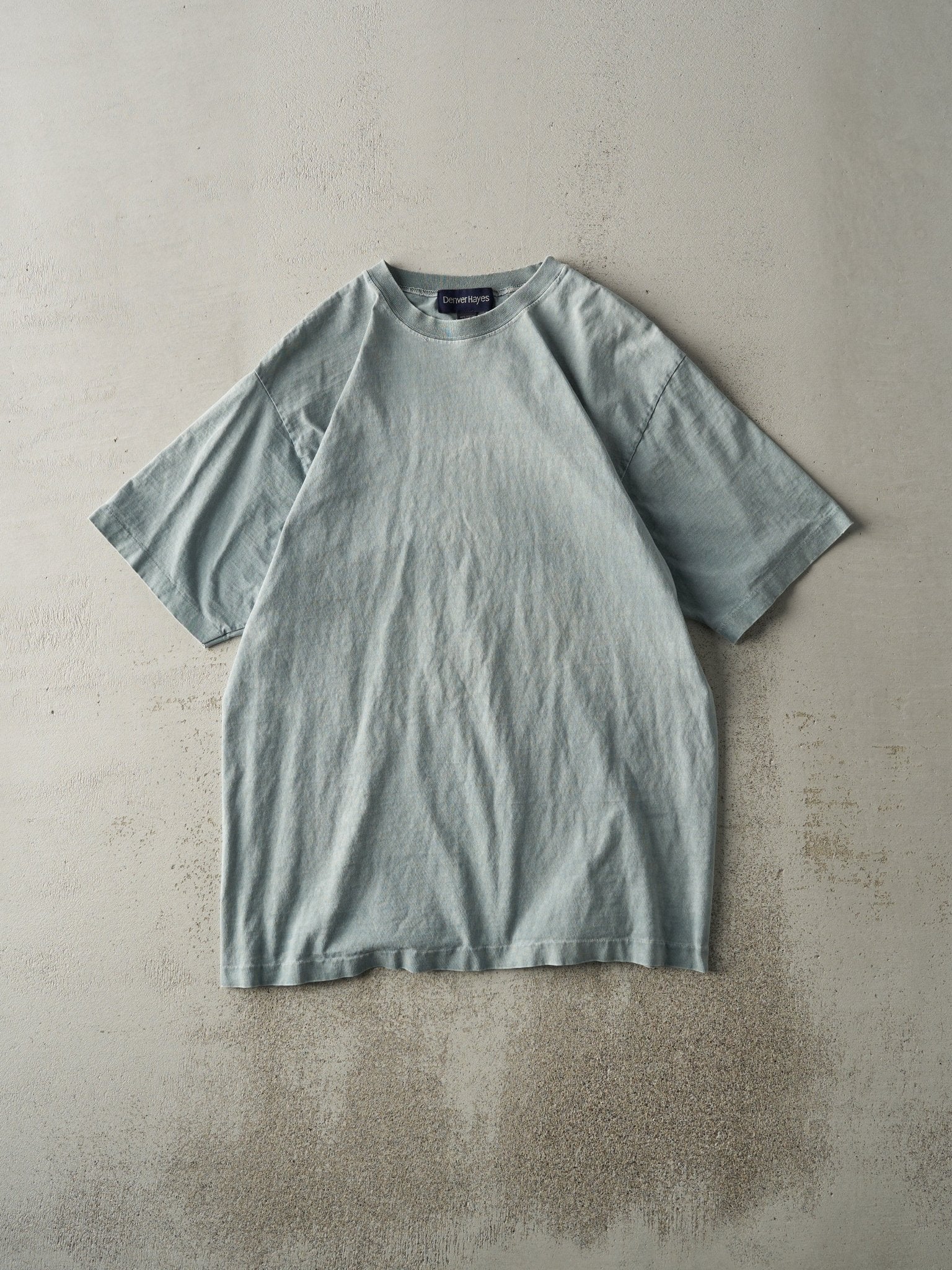 Vintage 90s Washed Green Denver Hayes Blank Tee (M/L)