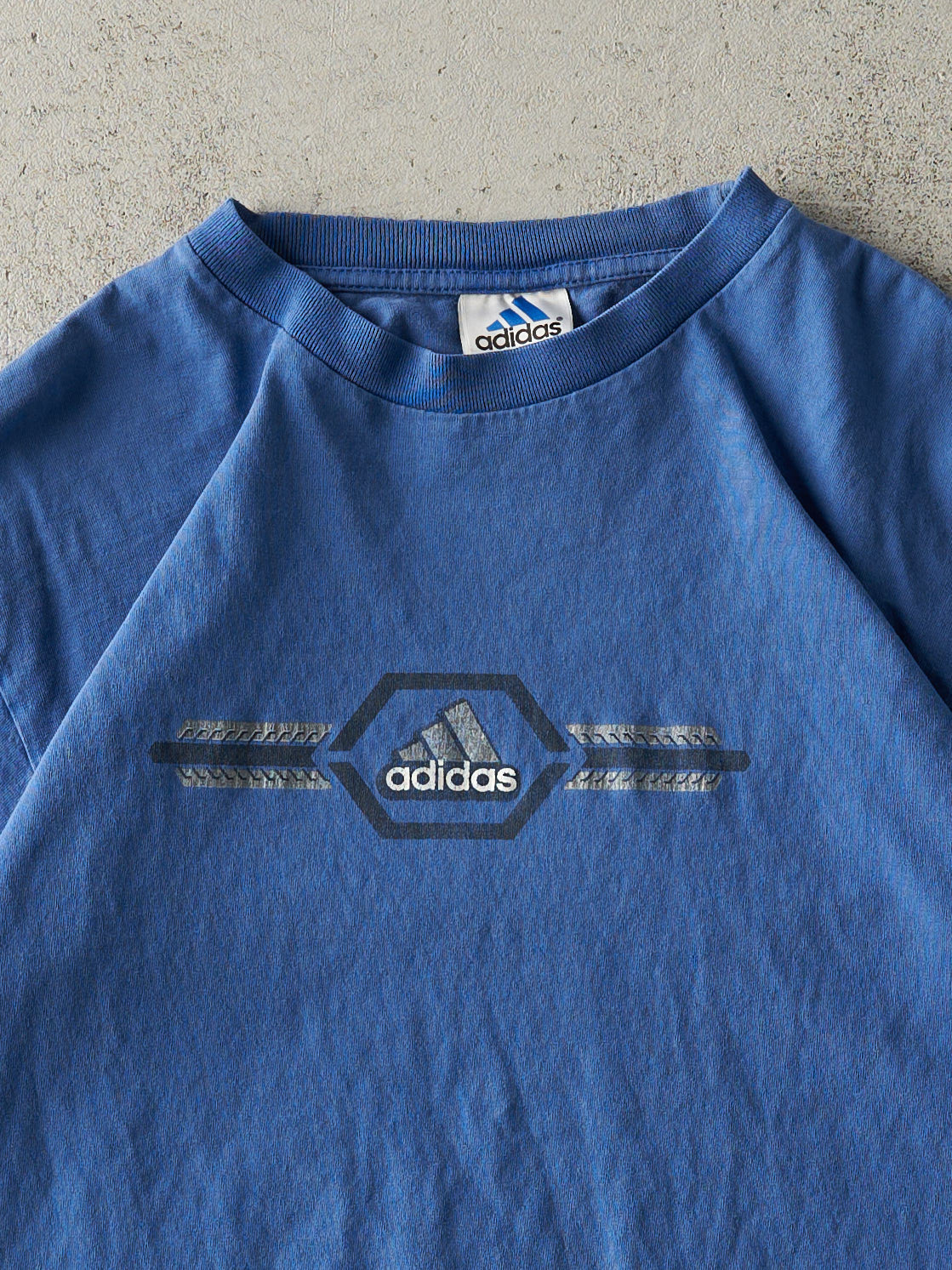 Vintage 90s Royal Blue Adidas Logo Tee (S)