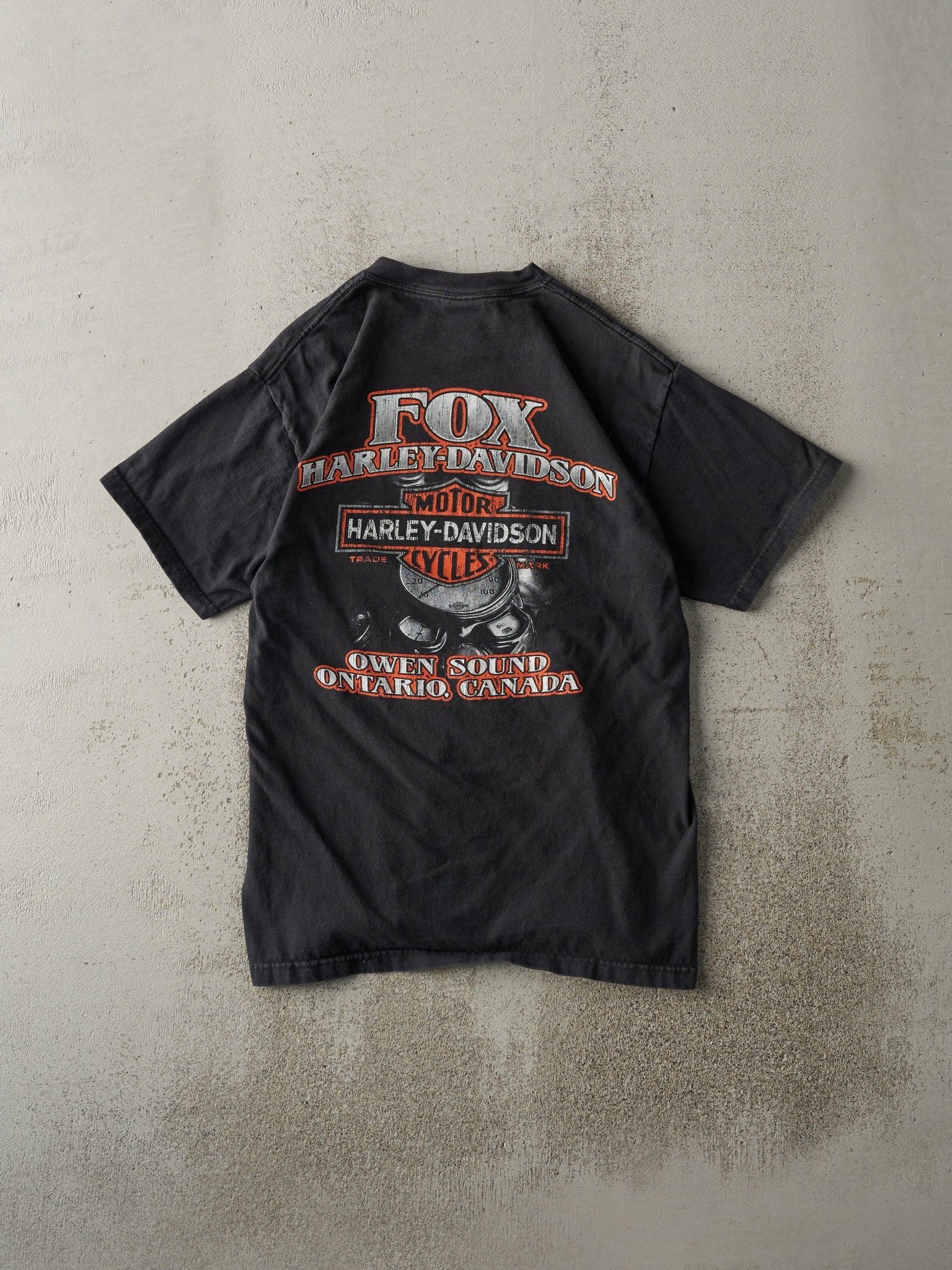 Vintage 08' Black Owen Sound Ontario Harley Davidson Tee (S)