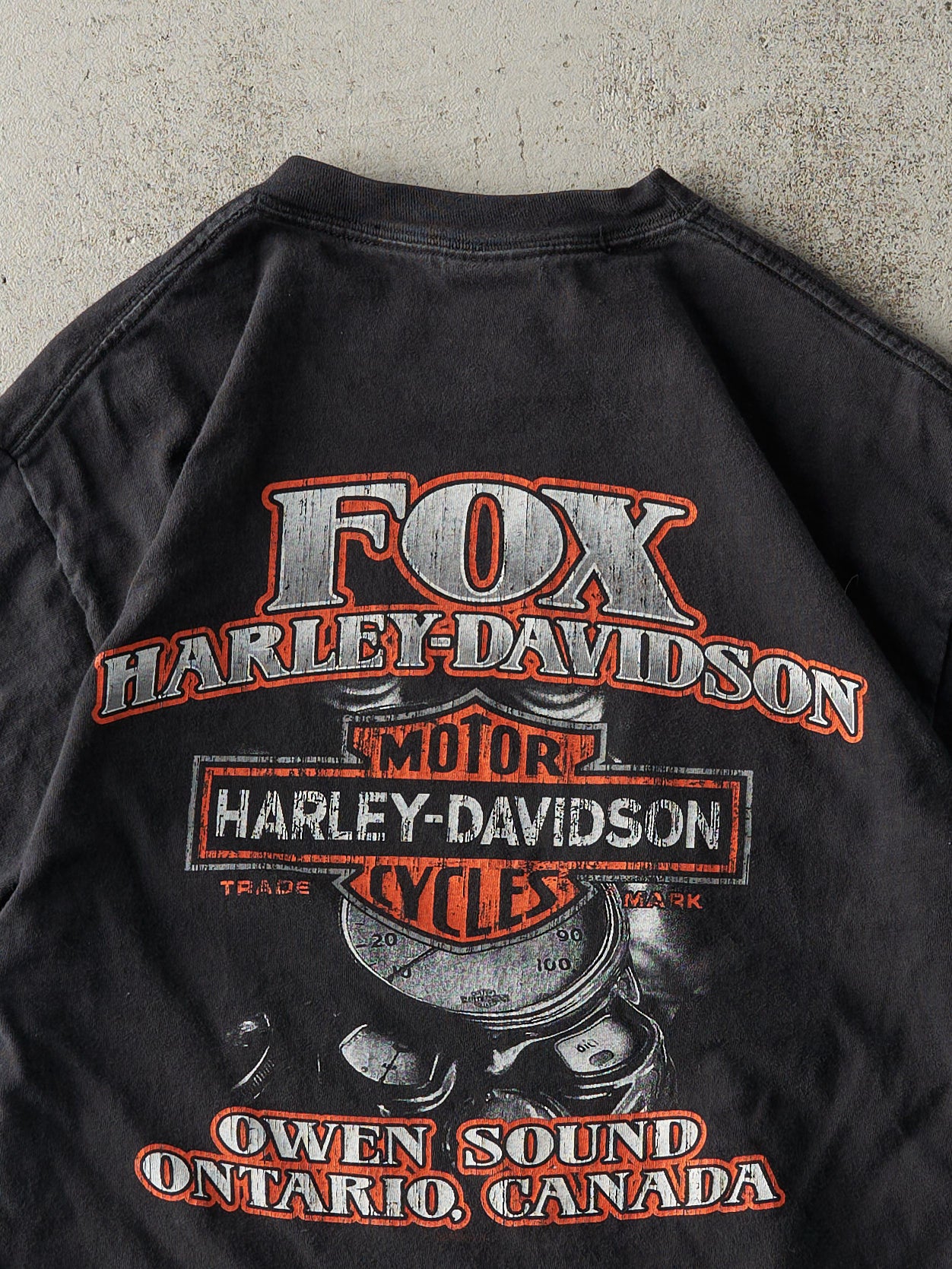 Vintage 08' Black Owen Sound Ontario Harley Davidson Tee (S)
