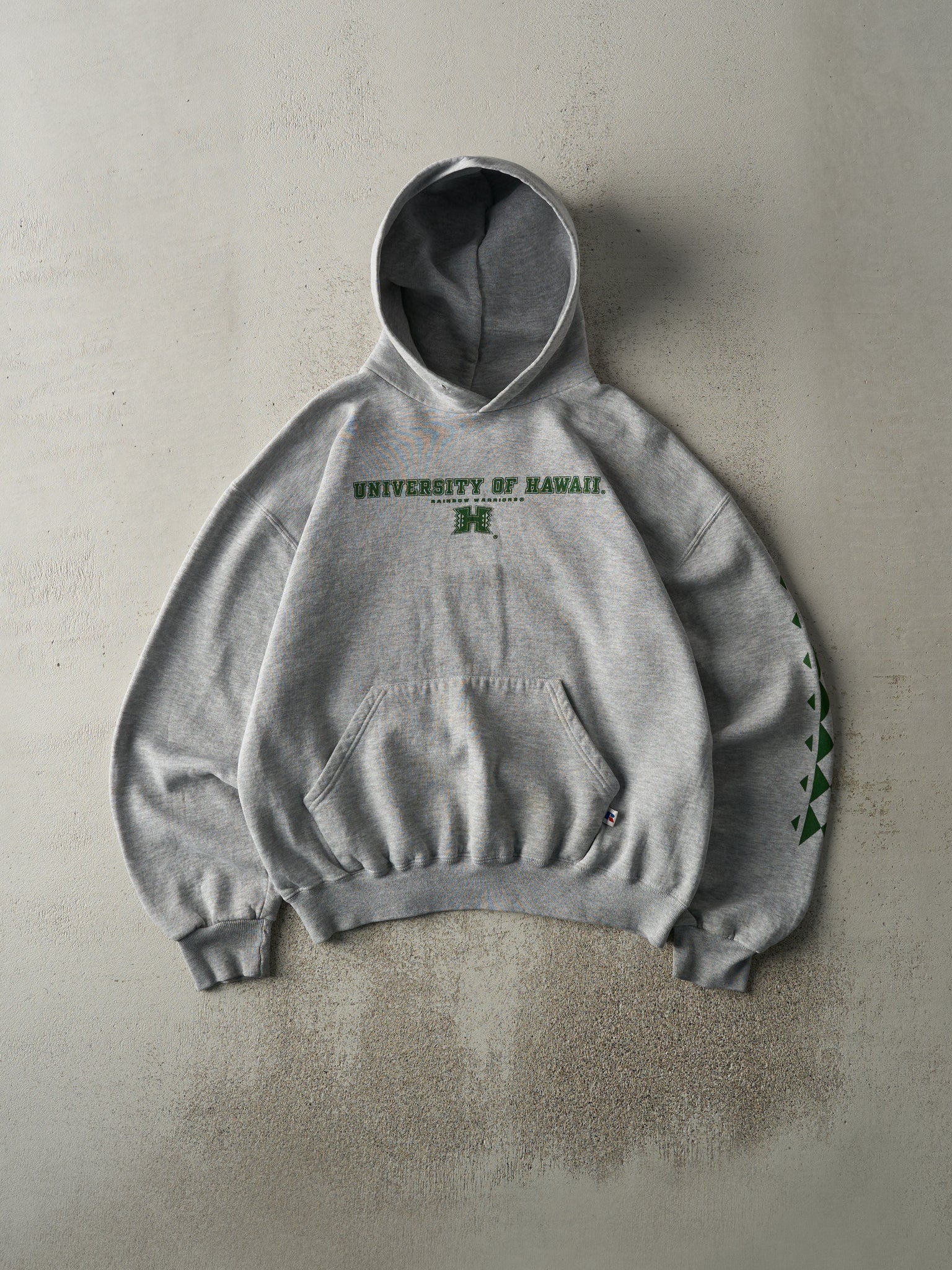 Vintage 90s Grey University of Hawaii Russell Athletics Boxy Hoodie (M)