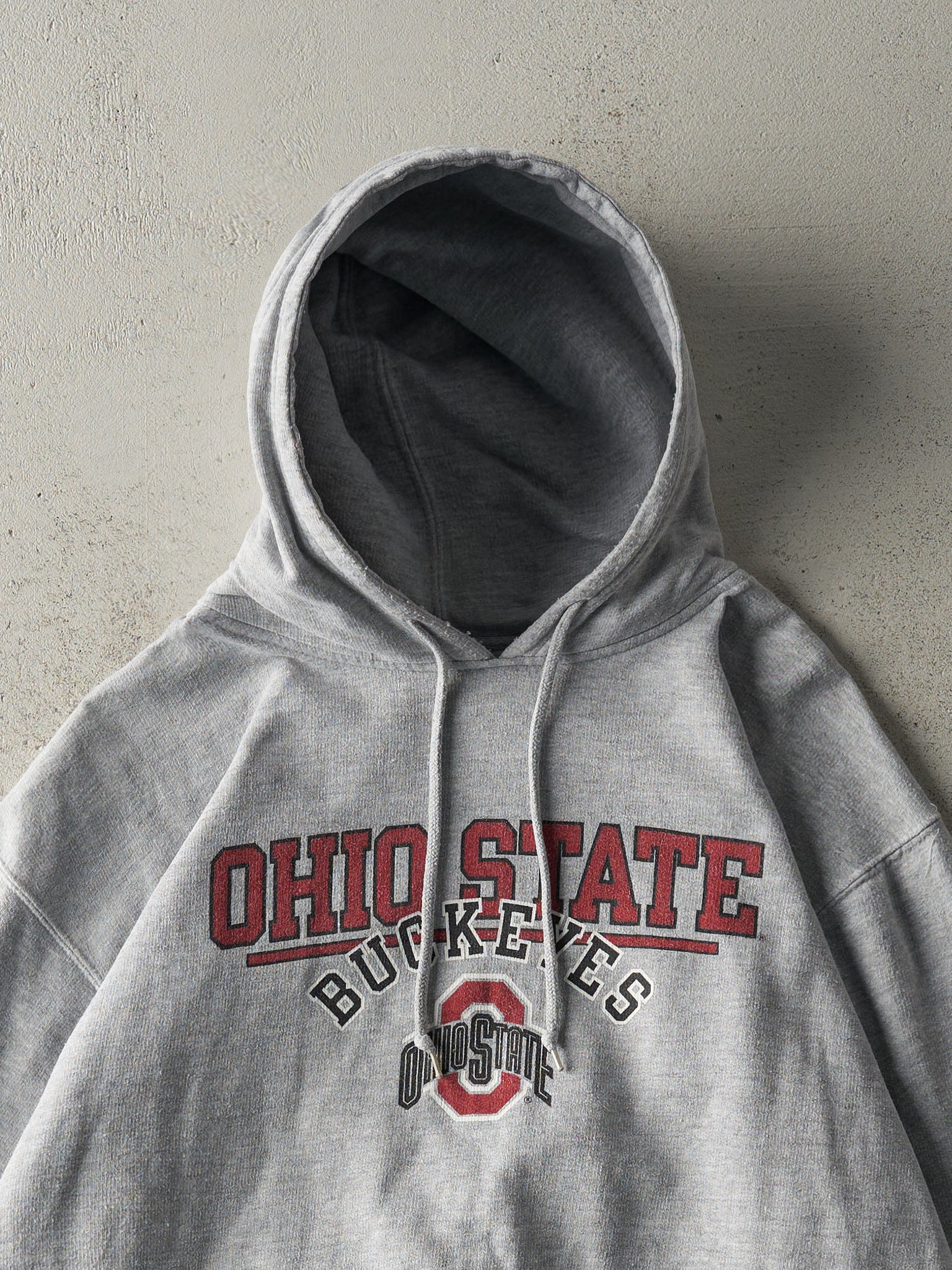 Vintage Y2K Grey Ohio State Buckeyes Hoodie (L)