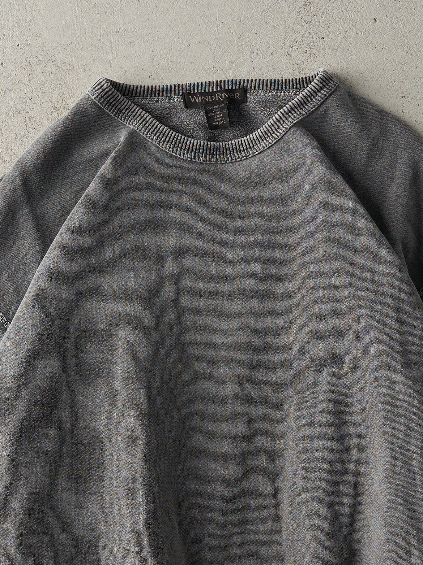 Vintage 90s Washed Grey Wind River Blank Crewneck (XL)