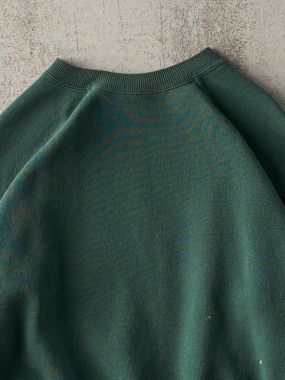 Vintage 90s Green Paint Stained Blank Crewneck (S)