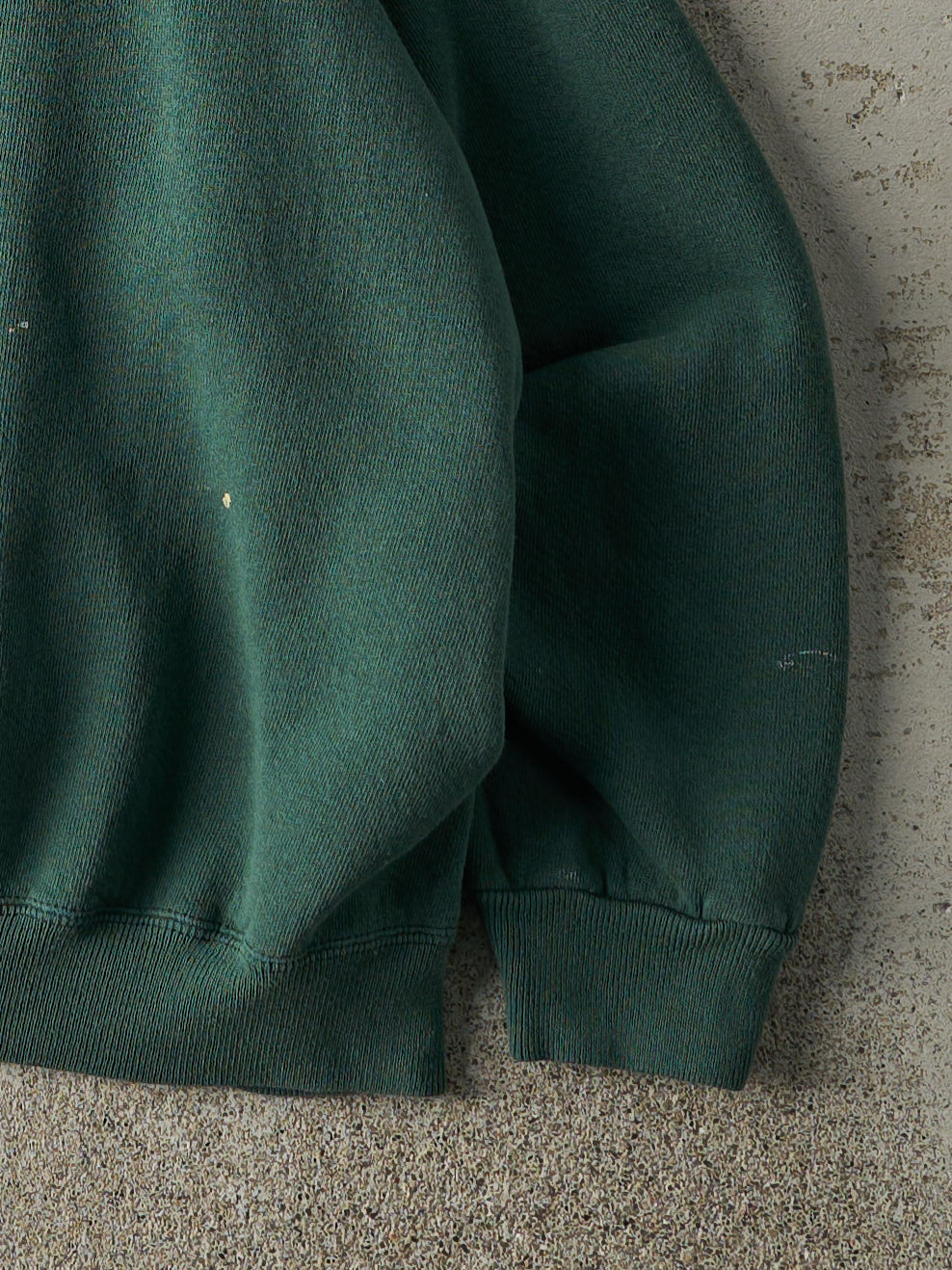 Vintage 90s Green Paint Stained Blank Crewneck (S)