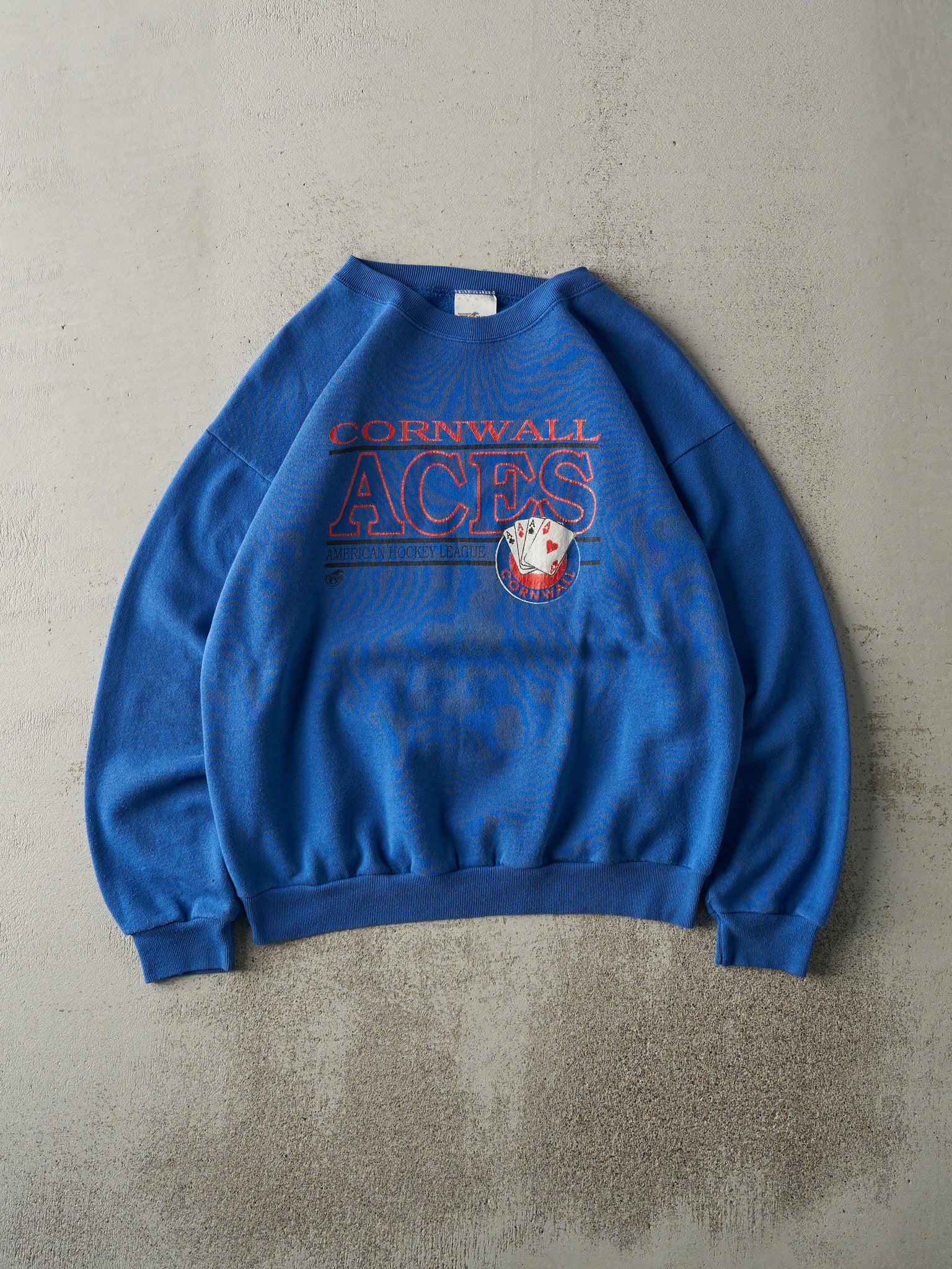 Vintage 90s Blue Cornwall Aces AHL Crewneck (M)