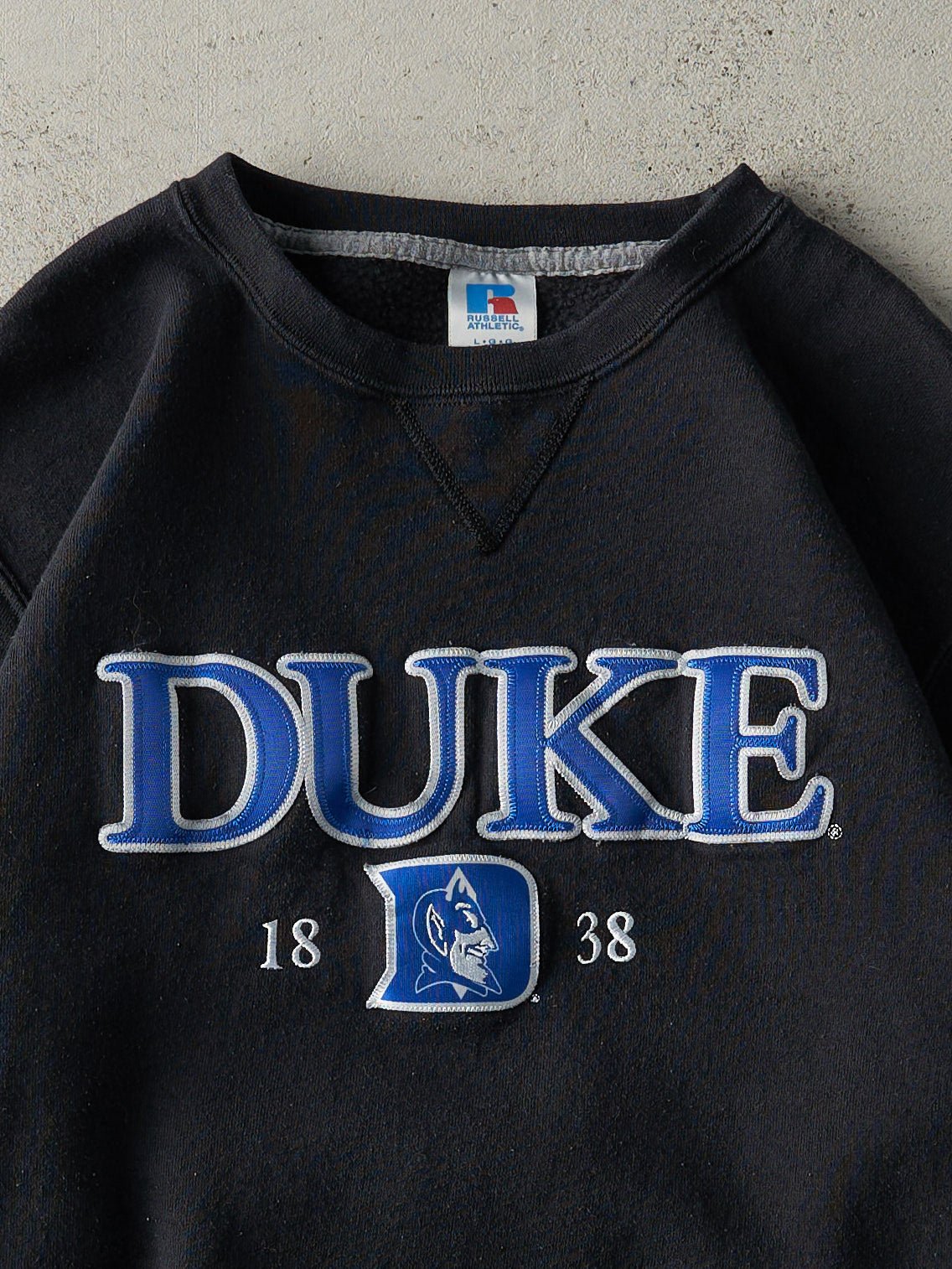 Vintage Y2K Black Duke University Russell Athletic Crewneck (M)
