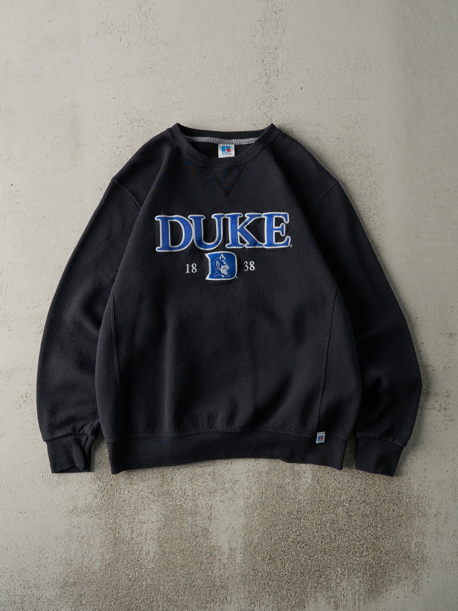 Vintage Y2K Black Duke University Russell Athletic Crewneck (M)