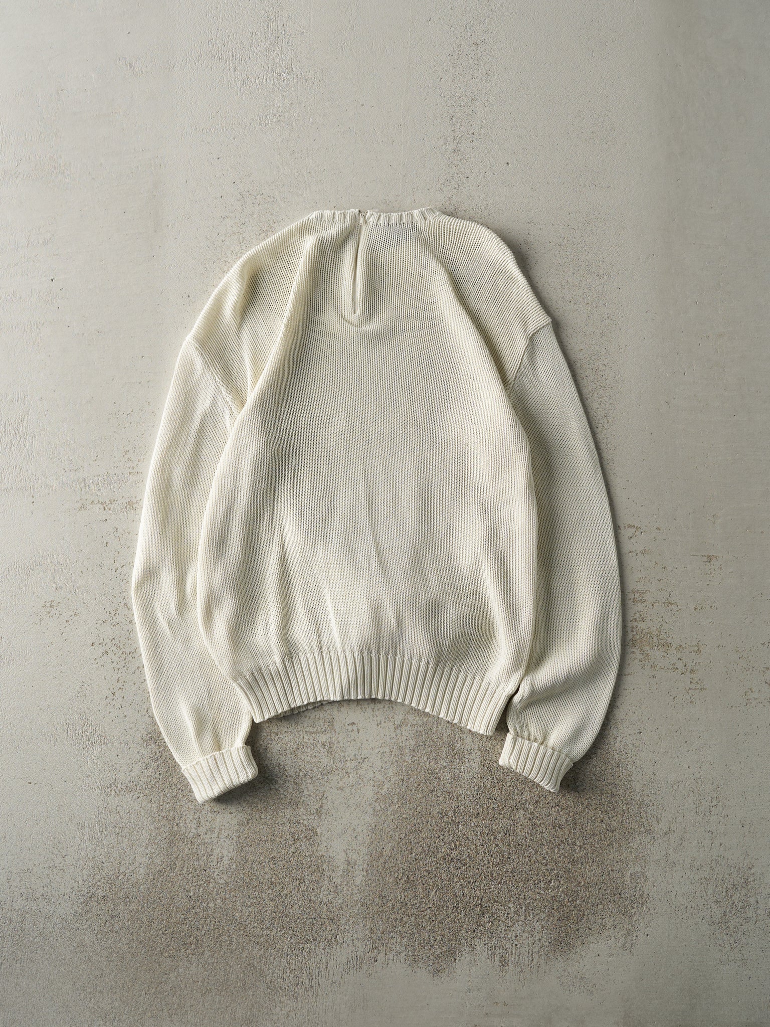 Vintage 90s Beige Ralph Lauren Polo Knit Pullover (M)