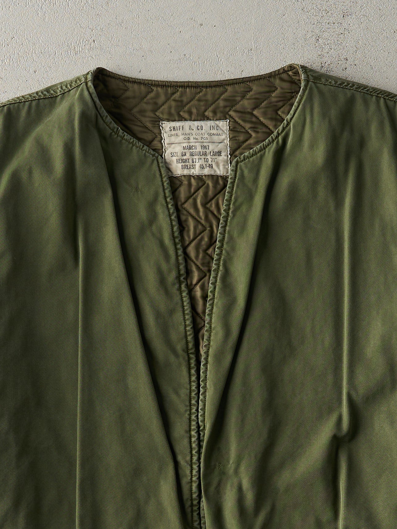 Vintage 67' Army Green Combat Liner Jacket (M/L)