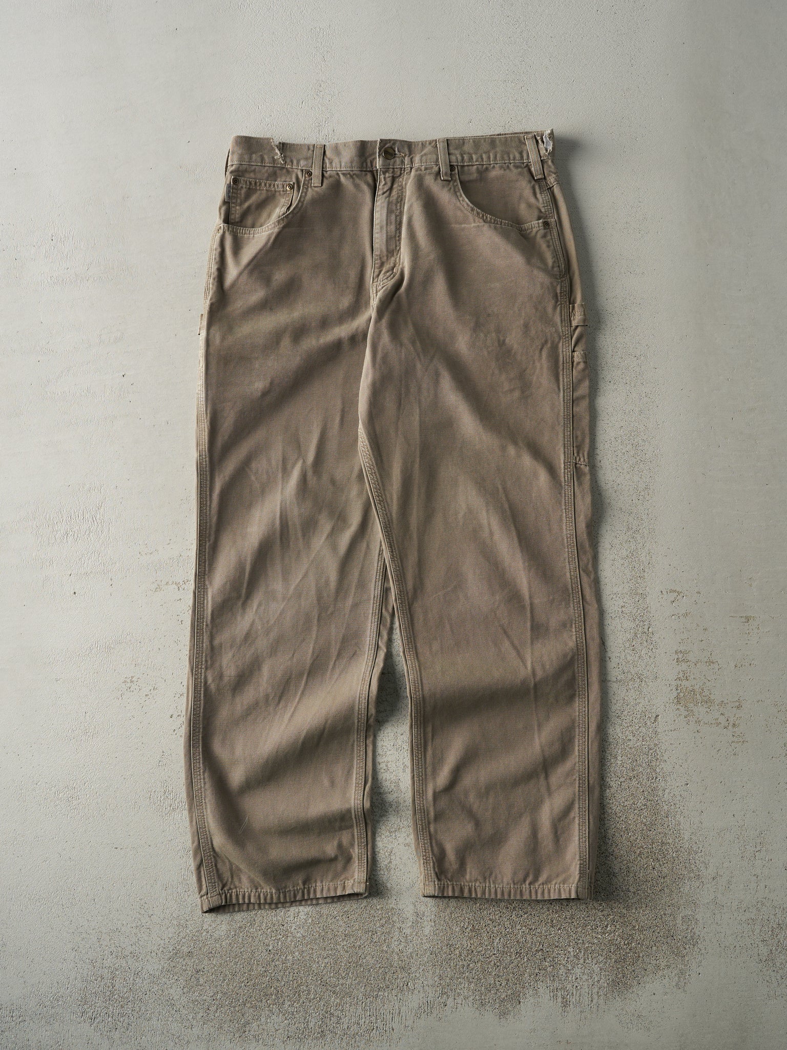 Vintage Y2K Brown Loose Fit Carhartt Lightweight Carpenter Pants (36x31.5)