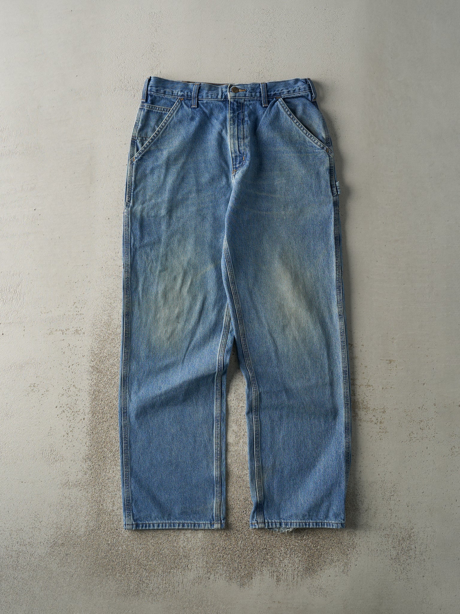 Vintage Y2K Light Wash Carhartt Denim Carpenter Pants (32x31.5)