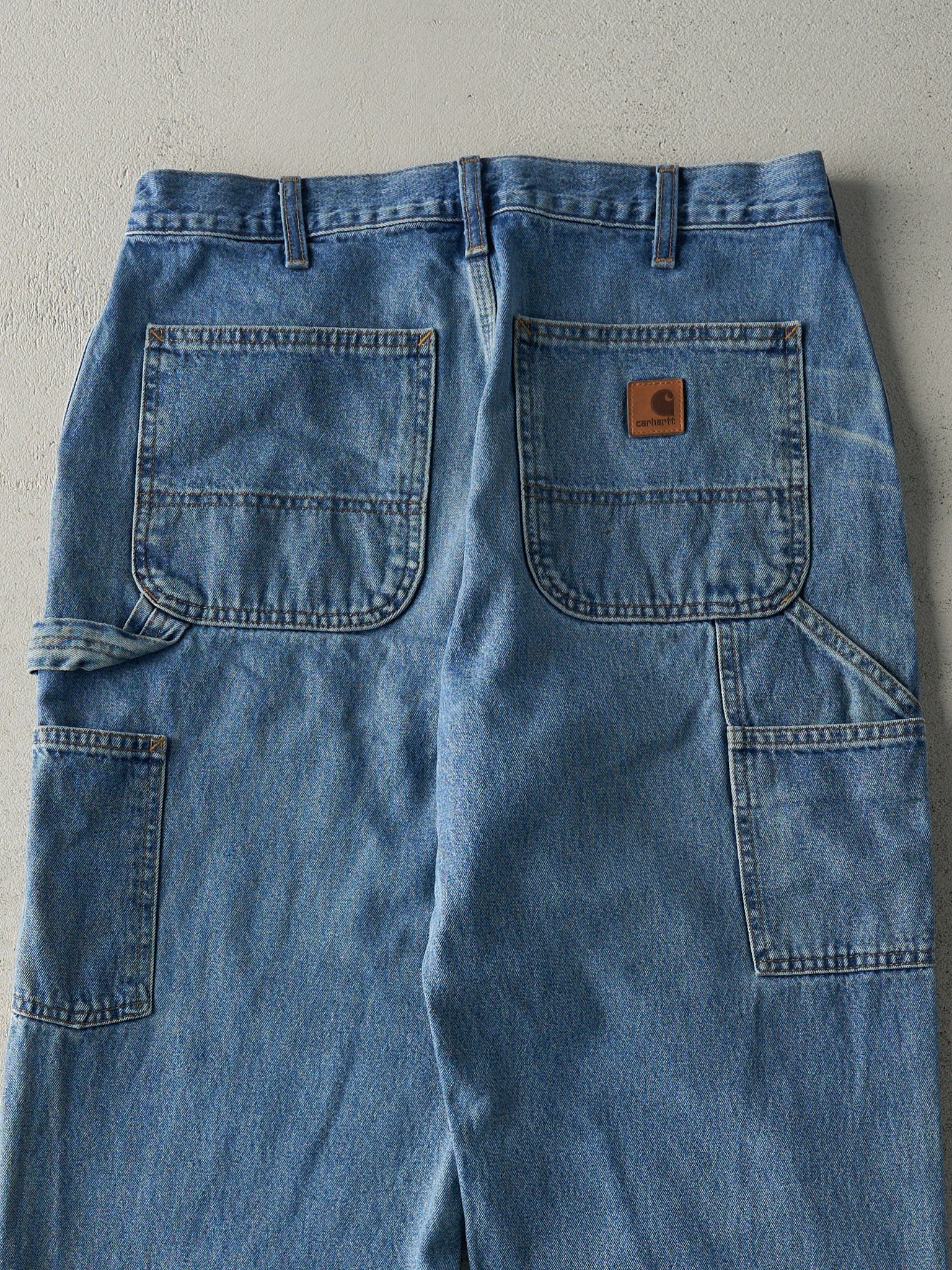 Vintage Y2K Light Wash Carhartt Denim Carpenter Pants (32x31.5)