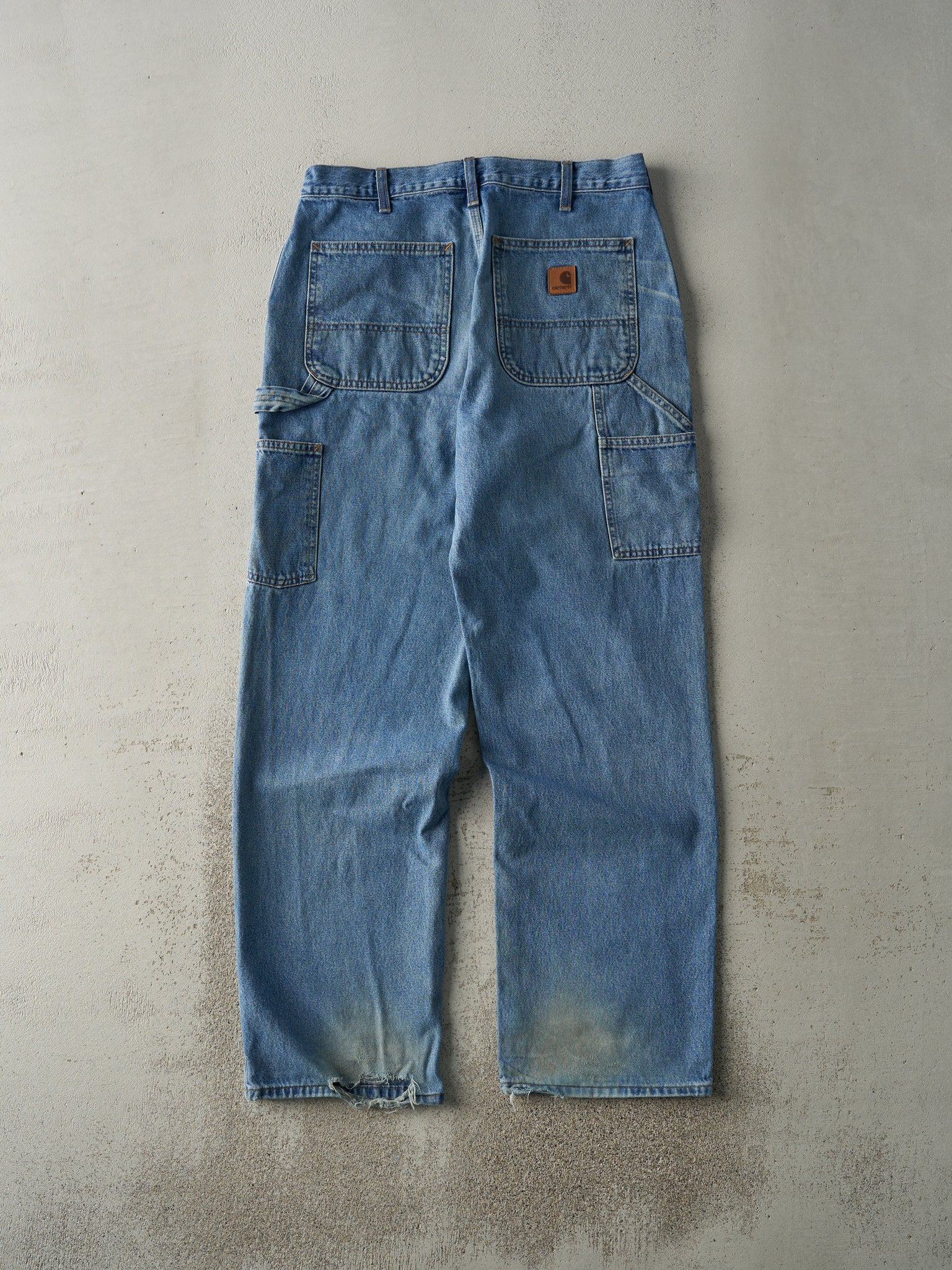 Vintage Y2K Light Wash Carhartt Denim Carpenter Pants (32x31.5)