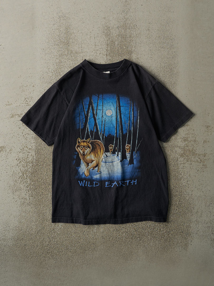 Vintage 90s Faded Black Wild Earth Single Stitch Tee (S/M)