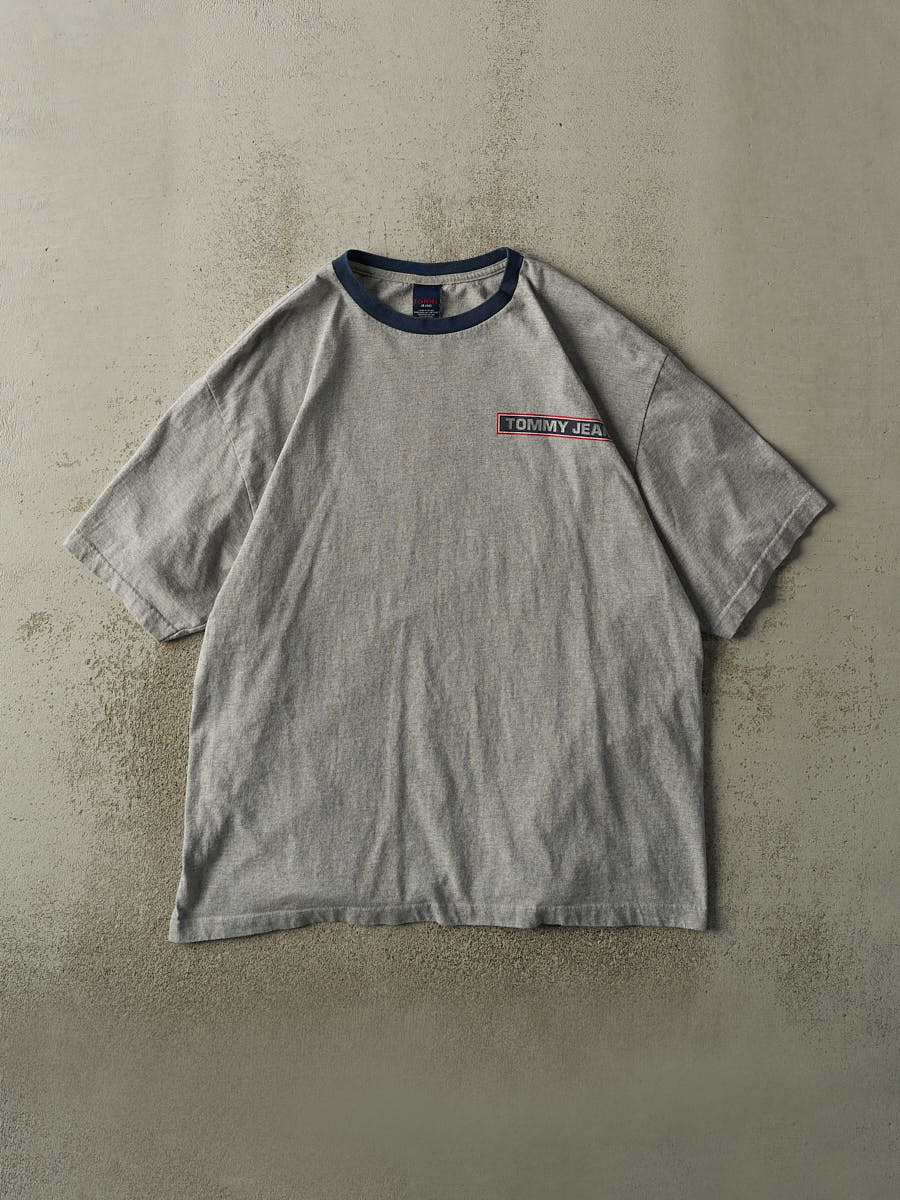Vintage Y2K Grey Tommy Jeans Tee (XL/XXL)