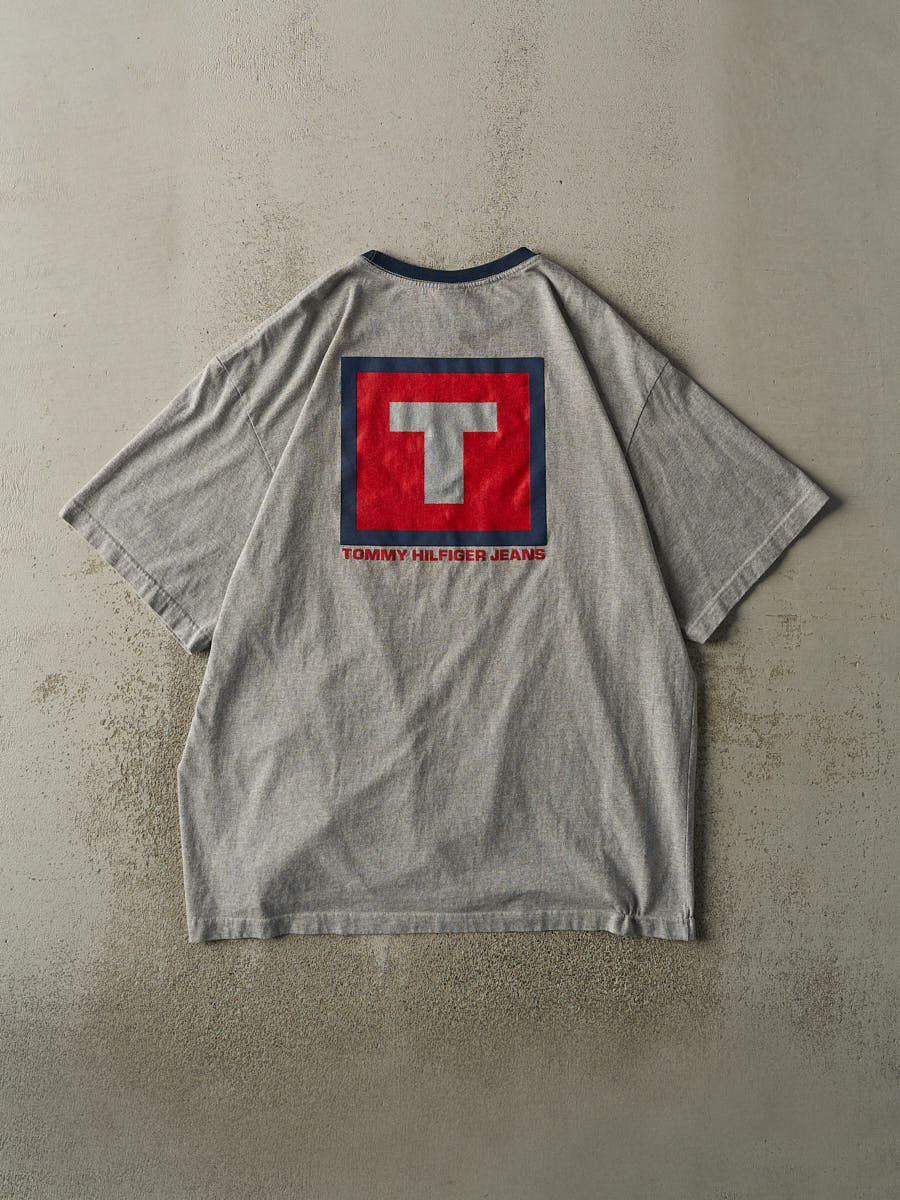 Vintage Y2K Grey Tommy Jeans Tee (XL/XXL)