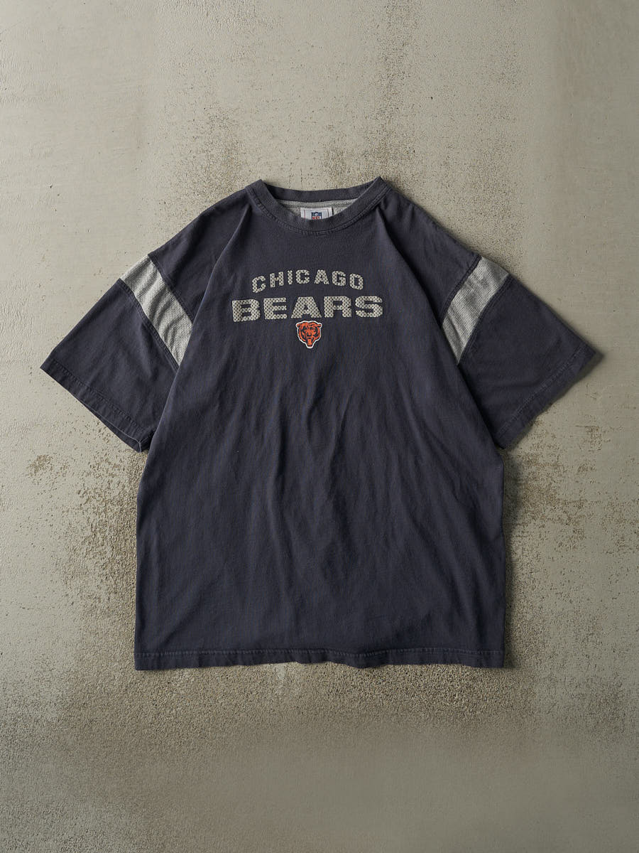 Vintage Y2K Navy Blue & Grey Chicago Bears Tee (L/XL)