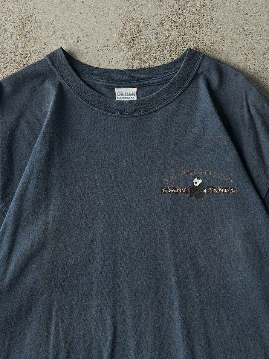 Vintage Y2K Blue San Diego Zoo Panda Tee (L/XL)