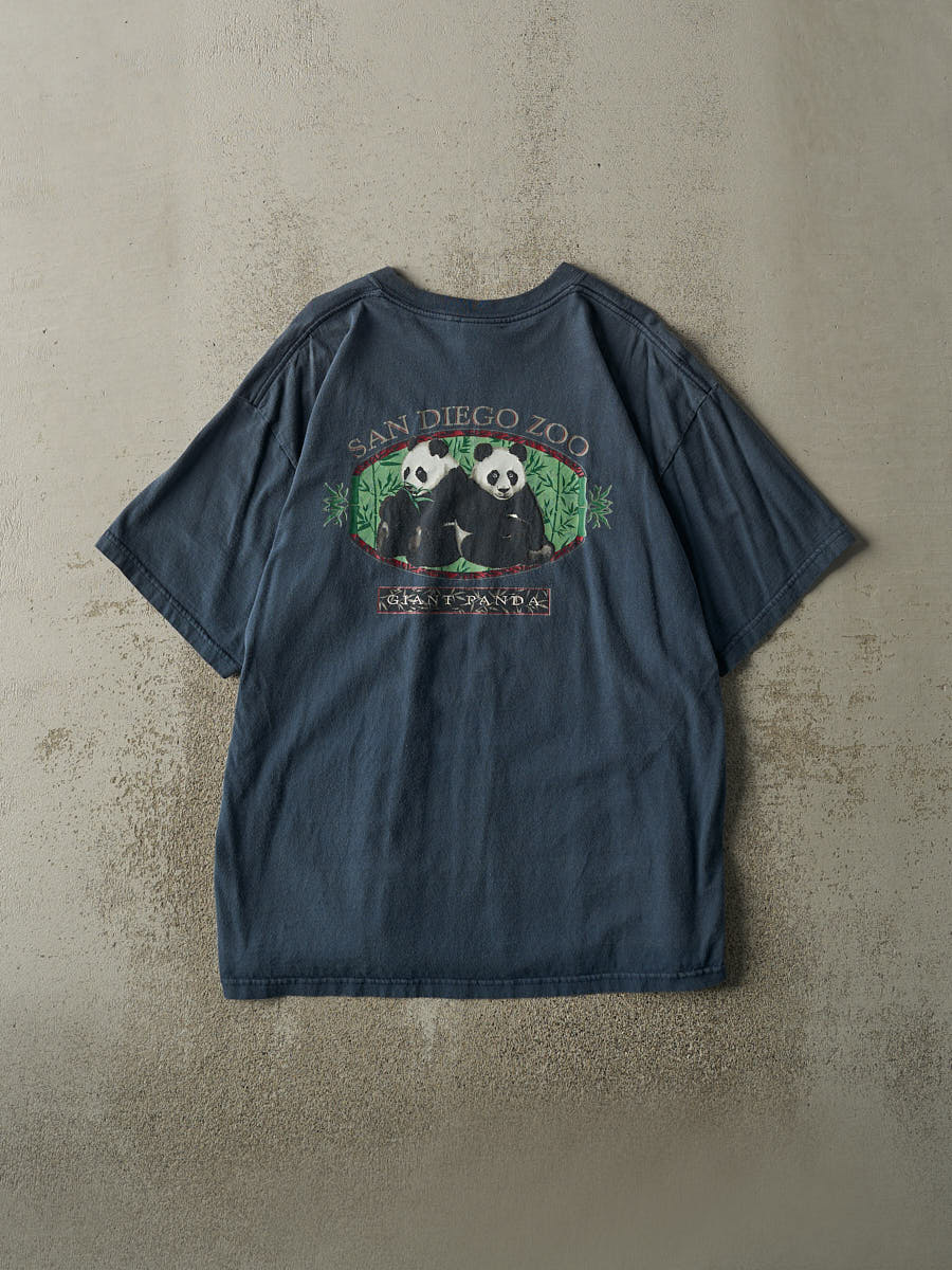 Vintage Y2K Blue San Diego Zoo Panda Tee (L/XL)