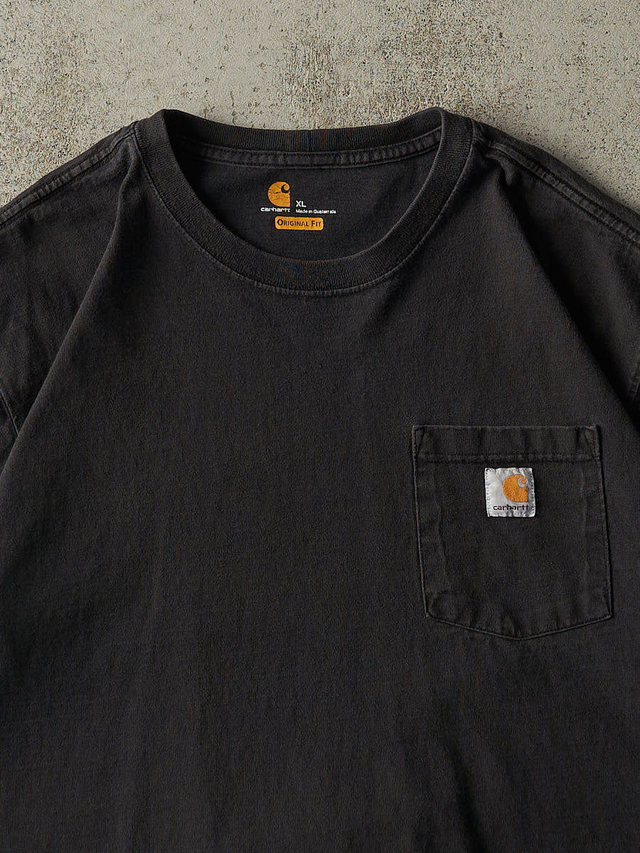 Vintage Y2K Faded Black Carhartt Pocket Tee (XL/XXL)