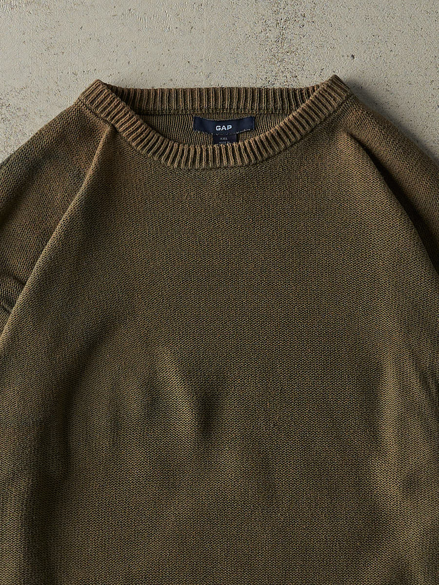 Vintage Y2K Brown Gap Knit Pullover (XL/XXL)