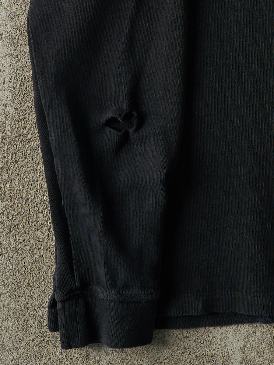 Vintage Y2K Faded Black Polo Ralph Lauren Quarter Zip Sweater (XL
