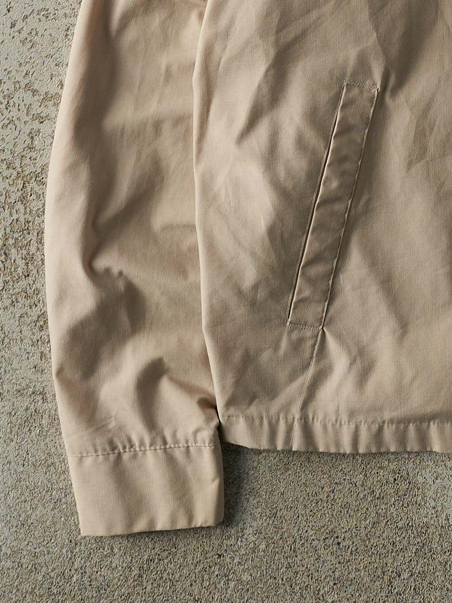 Vintage 80s Beige Embroidered Harrington Jacket (S/M)