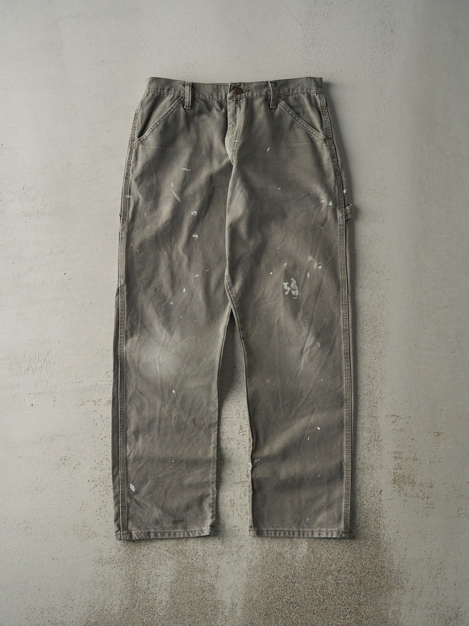 Vintage Y2K Washed Green Rustler Carpenter Pants (32x32)
