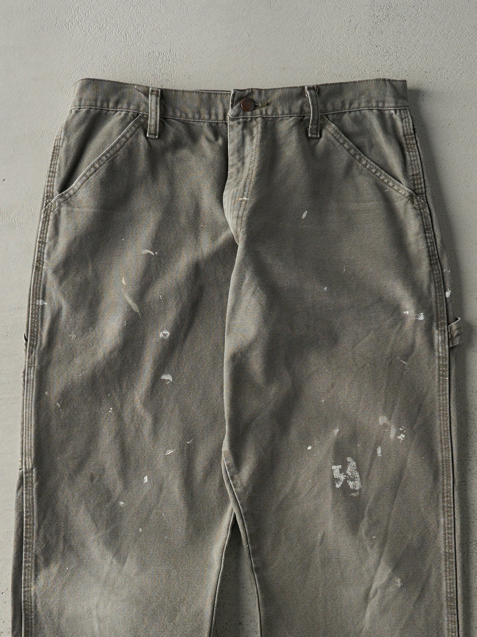 Vintage Y2K Washed Green Rustler Carpenter Pants (32x32)
