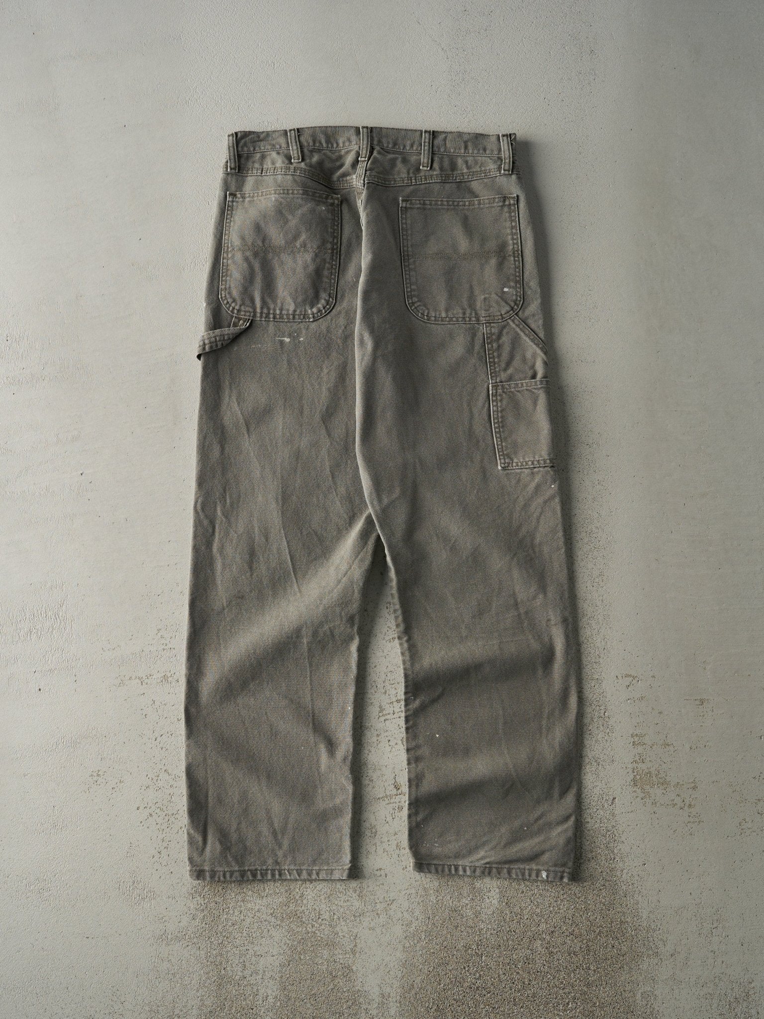 Vintage Y2K Washed Green Rustler Carpenter Pants (32x32)