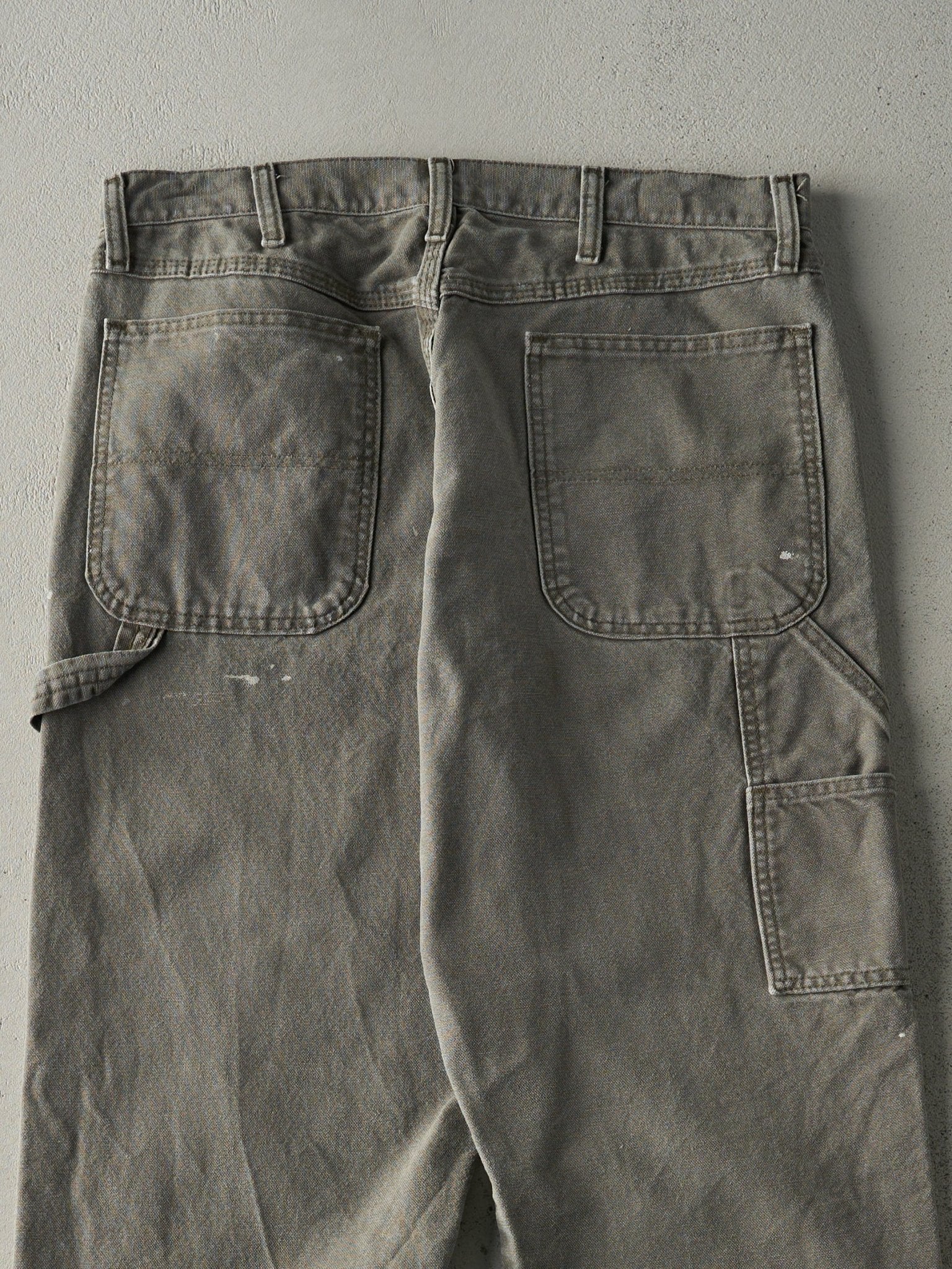 Vintage Y2K Washed Green Rustler Carpenter Pants (32x32)
