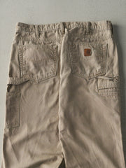 Vintage Y2K Beige Loose Fit Carhartt Lightweight Carpenter Pants (33x29)