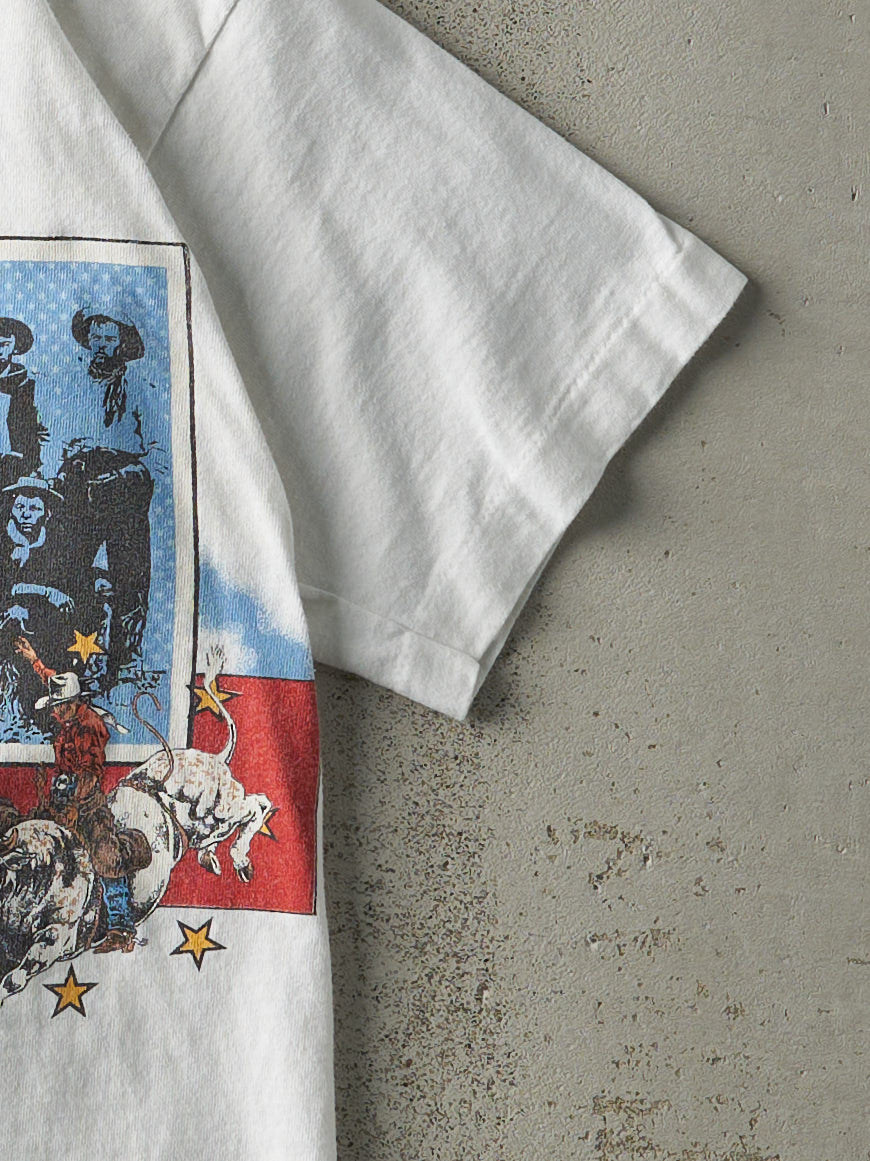 Vintage 95' White Montana Cropped Single Stitch Tee (S)