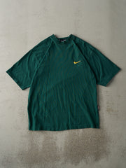 Vintage 90s Forest Green Embroidered Nike Swoosh Tee (M)